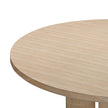 TOV Furniture Patti Textured Faux Travertine Indoor / Outdoor Round Dining Table