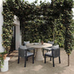 TOV Furniture Fern Beige Textured Faux Plaster Concrete Indoor / Outdoor Round Dining Table