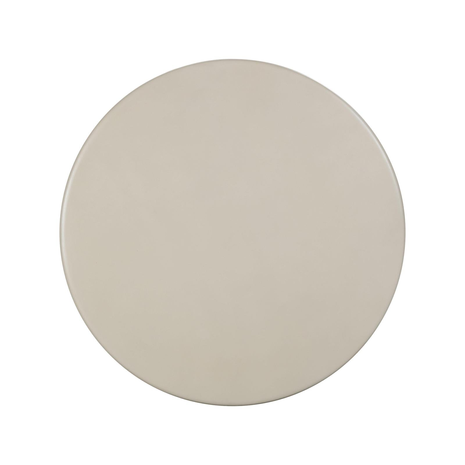 TOV Furniture Fern Beige Textured Faux Plaster Concrete Indoor / Outdoor Round Dining Table
