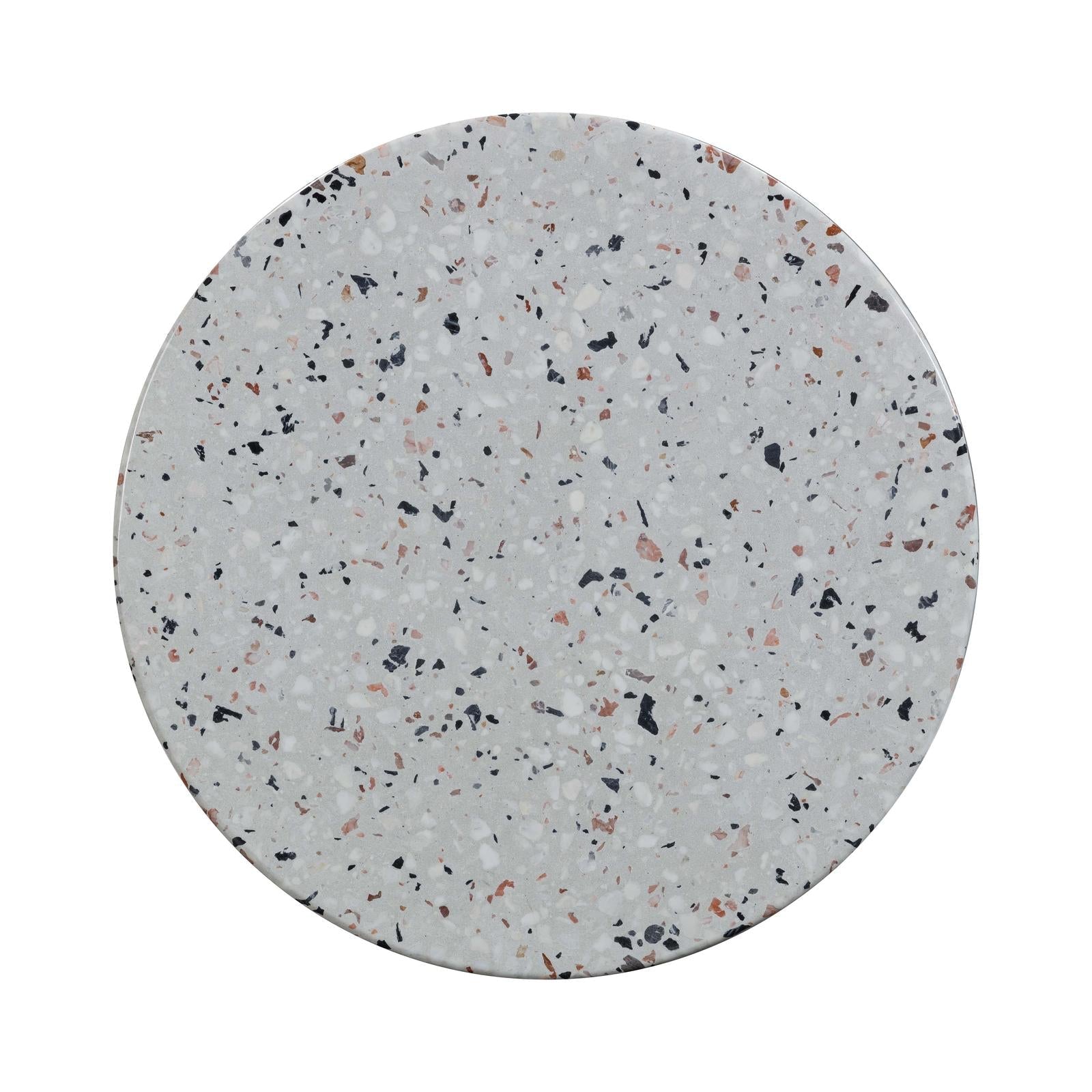 TOV Furniture Clover Faux Terrazzo Indoor / Outdoor Round Side Table