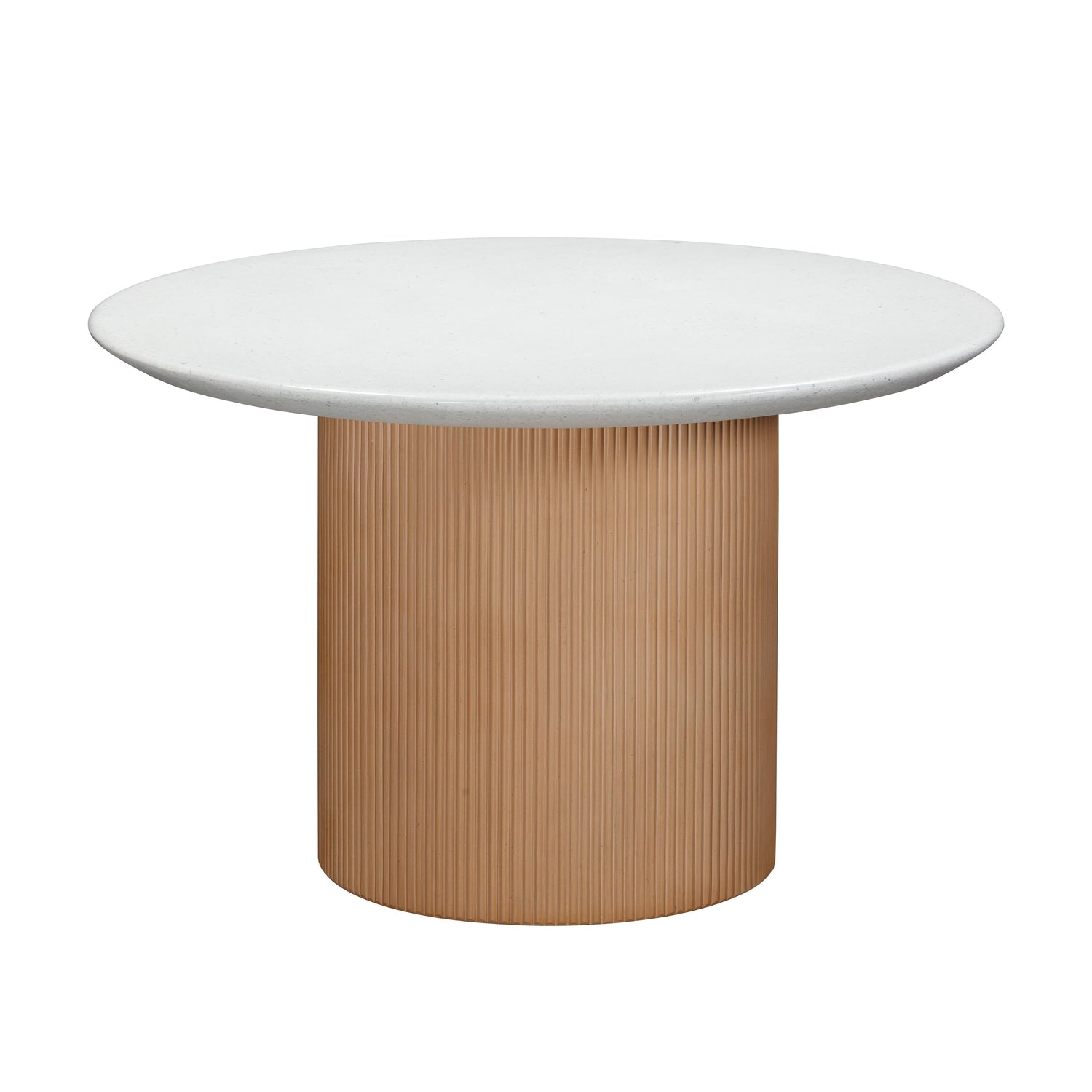 TOV Furniture Rose Faux Terrazzo and Terracotta Indoor / Outdoor Round Concrete Dining Table