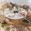 TOV Furniture Rose Faux Terrazzo and Terracotta Indoor / Outdoor Round Concrete Dining Table