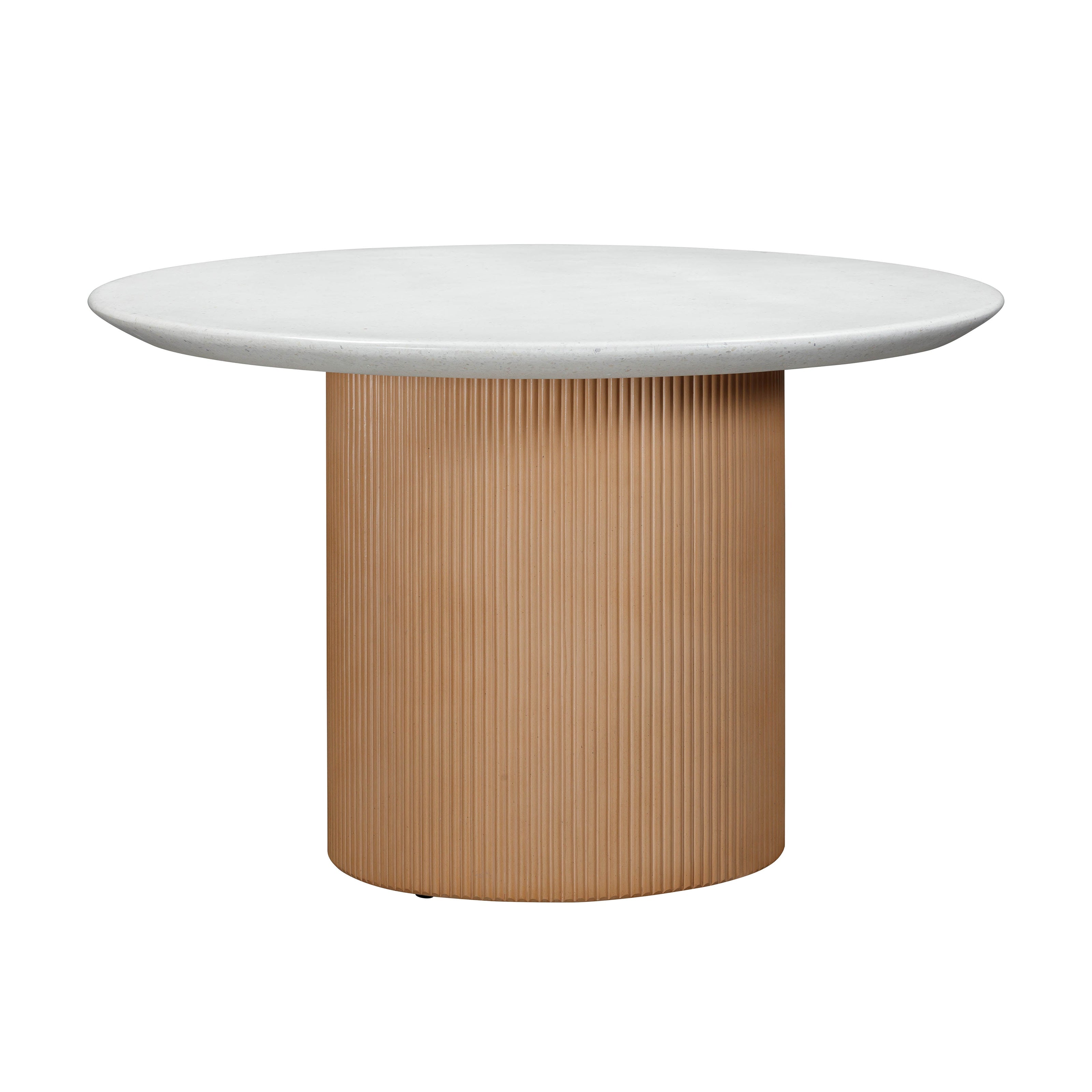 TOV Furniture Rose Faux Terrazzo and Terracotta Indoor / Outdoor Round Concrete Dining Table
