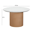 TOV Furniture Rose Faux Terrazzo and Terracotta Indoor / Outdoor Round Concrete Dining Table