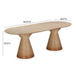 TOV Furniture Fassa Terracotta Oval Indoor / Outdoor Dining Table
