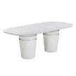 TOV Furniture Margot Light Grey Faux Plaster Indoor / Outdoor Concrete Dining Table