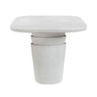 TOV Furniture Margot Light Grey Faux Plaster Indoor / Outdoor Concrete Dining Table
