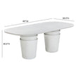 TOV Furniture Margot Light Grey Faux Plaster Indoor / Outdoor Concrete Dining Table