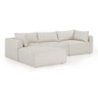TOV Furniture Hangover 4-Piece Cream Performance Fabric Outdoor Modular Sectional