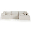 TOV Furniture Hangover 4-Piece Cream Performance Fabric Outdoor Modular Sectional