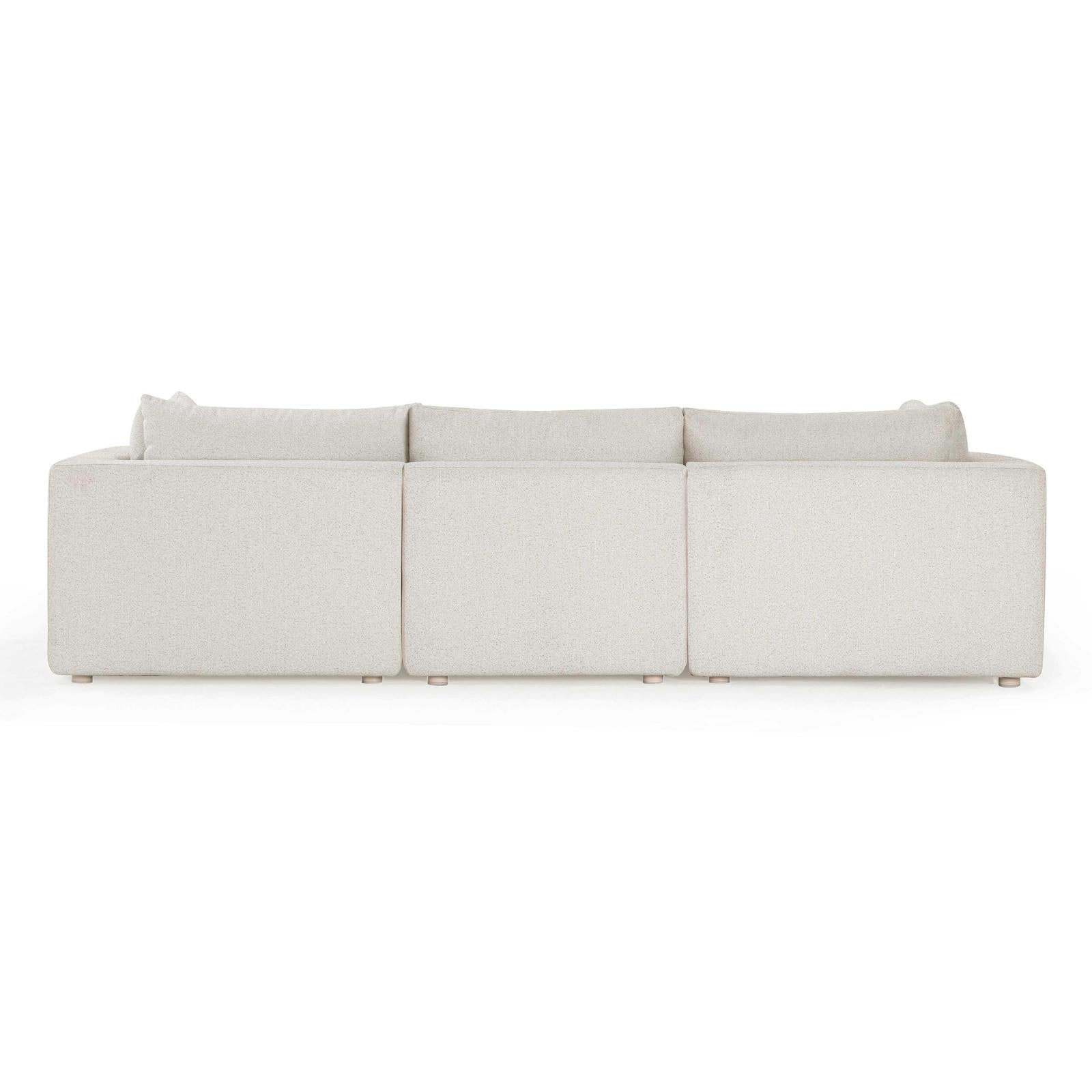 TOV Furniture Hangover 4-Piece Cream Performance Fabric Outdoor Modular Sectional