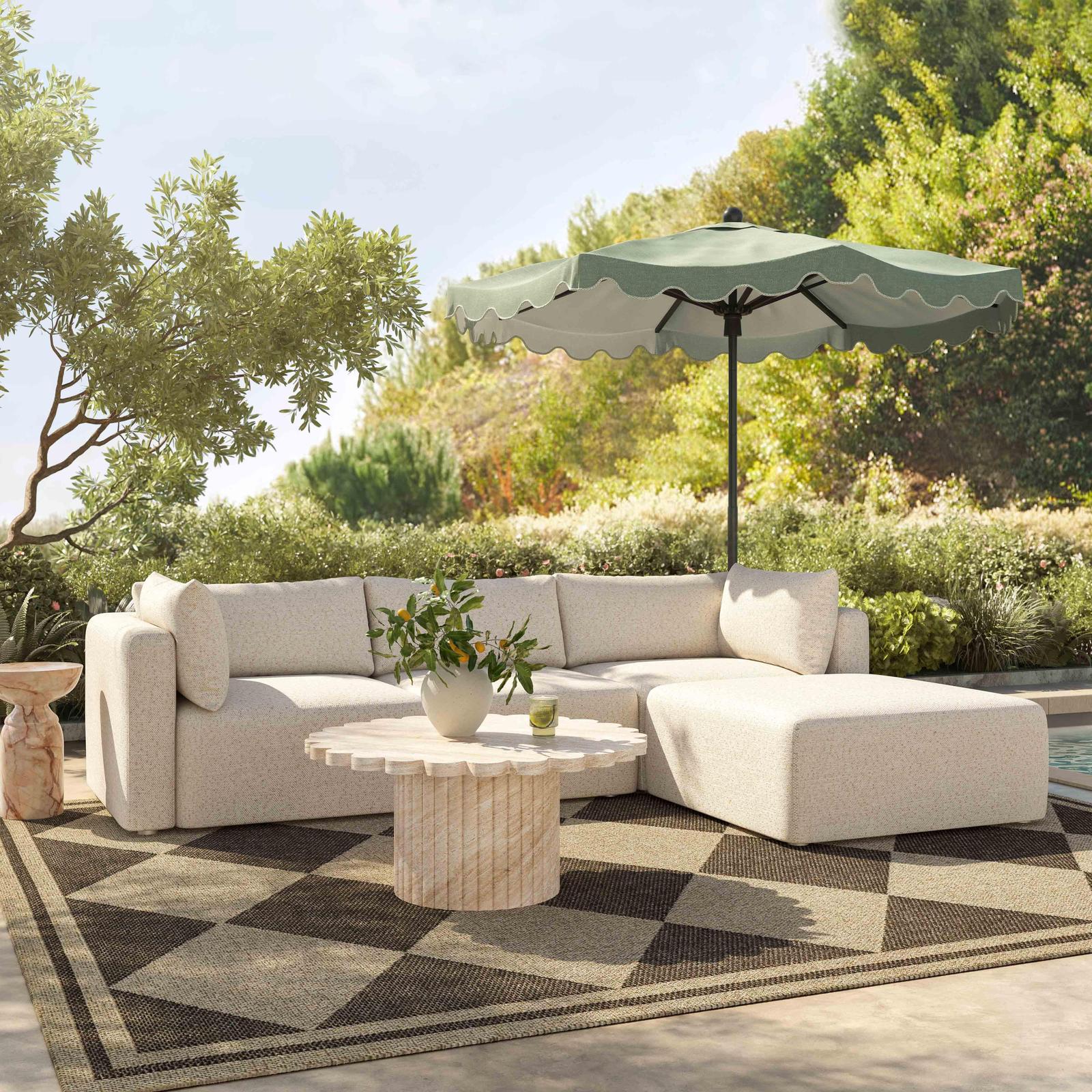 TOV Furniture Hangover Cream Modular Outdoor Chair