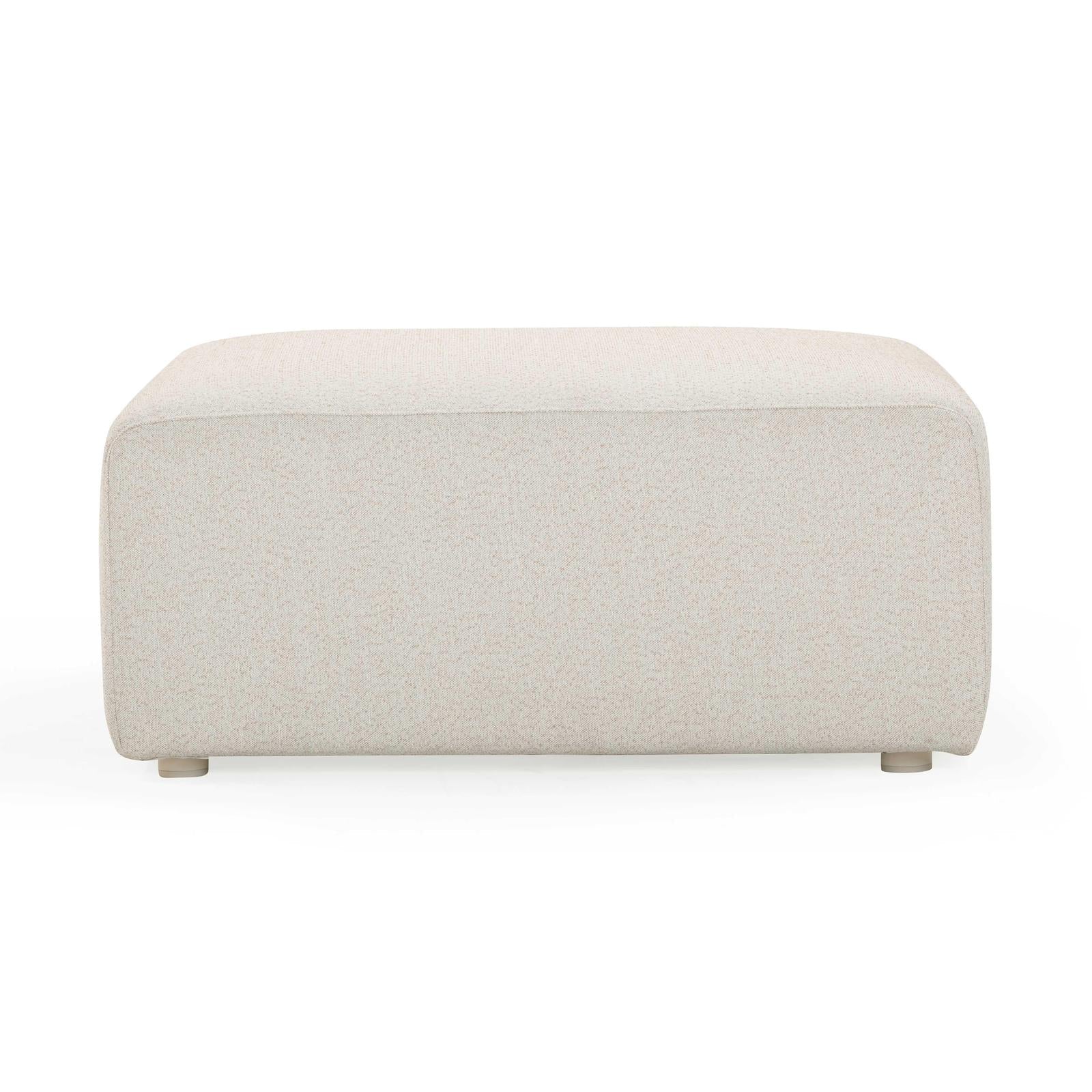 TOV Furniture Hangover Cream Performance Fabric Outdoor Ottoman