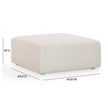TOV Furniture Hangover Cream Performance Fabric Outdoor Ottoman