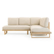TOV Furniture Evan 2-Piece Cream Performance Fabric Outdoor L-Shaped Sectional