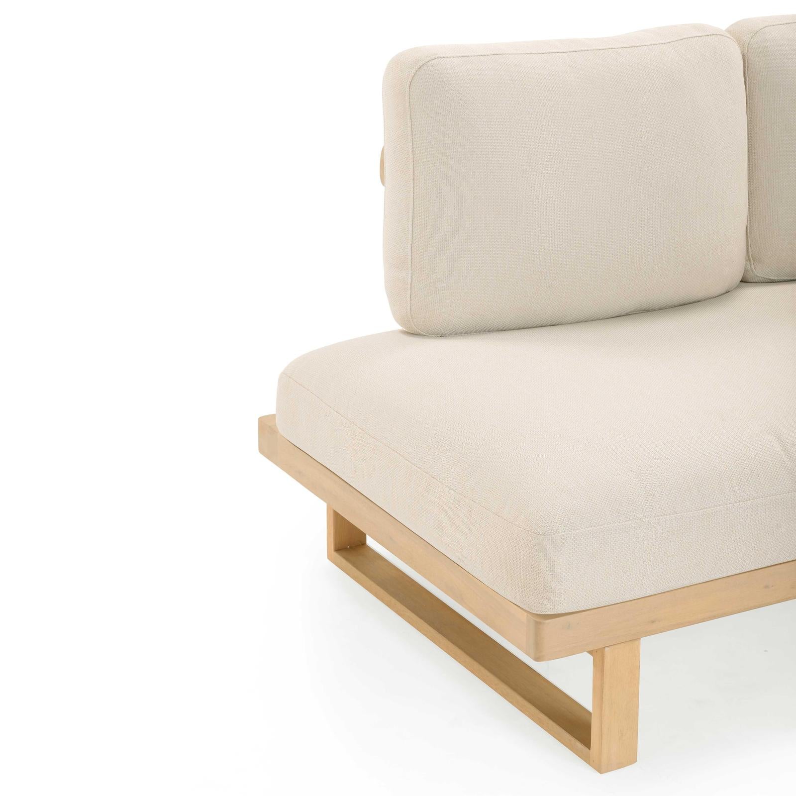 TOV Furniture Evan 2-Piece Cream Performance Fabric Outdoor L-Shaped Sectional