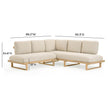 TOV Furniture Evan 2-Piece Cream Performance Fabric Outdoor L-Shaped Sectional