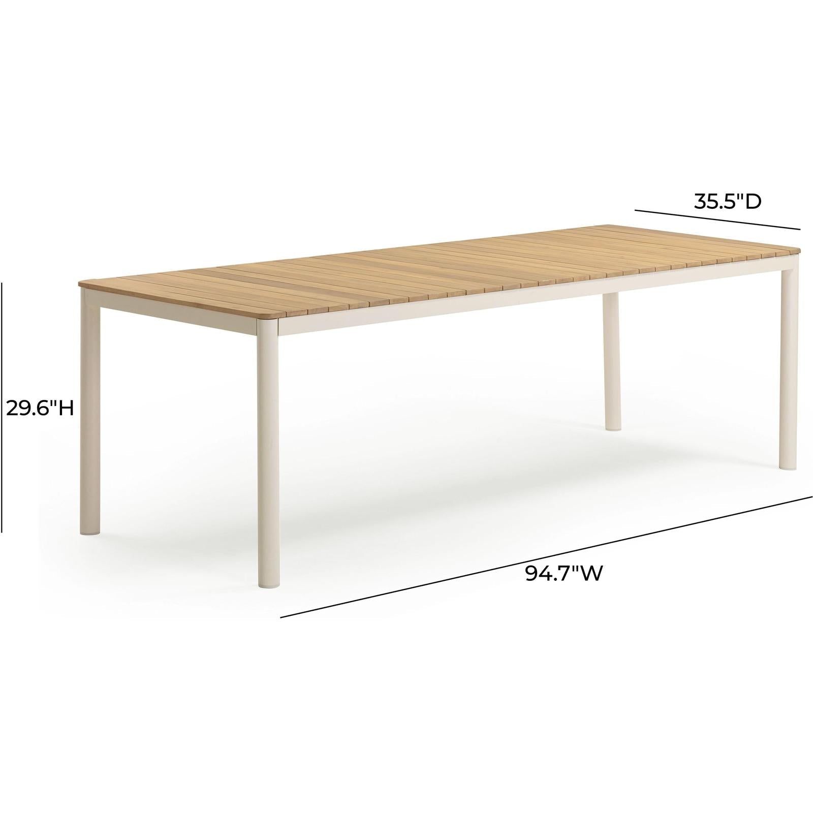 TOV Furniture Sardinia Light Teak Outdoor Rectangular Dining Table