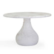 TOV Furniture Smooch Faux Travertine Indoor / Outdoor Pedestal Dining Table
