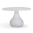TOV Furniture Smooch Faux Travertine Indoor / Outdoor Pedestal Dining Table
