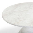 TOV Furniture Smooch Faux Travertine Indoor / Outdoor Pedestal Dining Table