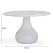 TOV Furniture Smooch Faux Travertine Indoor / Outdoor Pedestal Dining Table