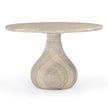 TOV Furniture Smooch Faux Travertine Indoor / Outdoor Pedestal Dining Table
