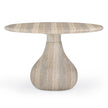 TOV Furniture Smooch Faux Travertine Indoor / Outdoor Pedestal Dining Table
