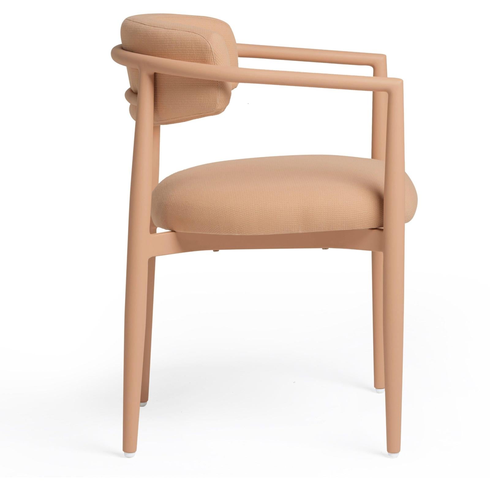 TOV Furniture Annika Textured Contract-Grade Fabric Outdoor Dining Arm Chair