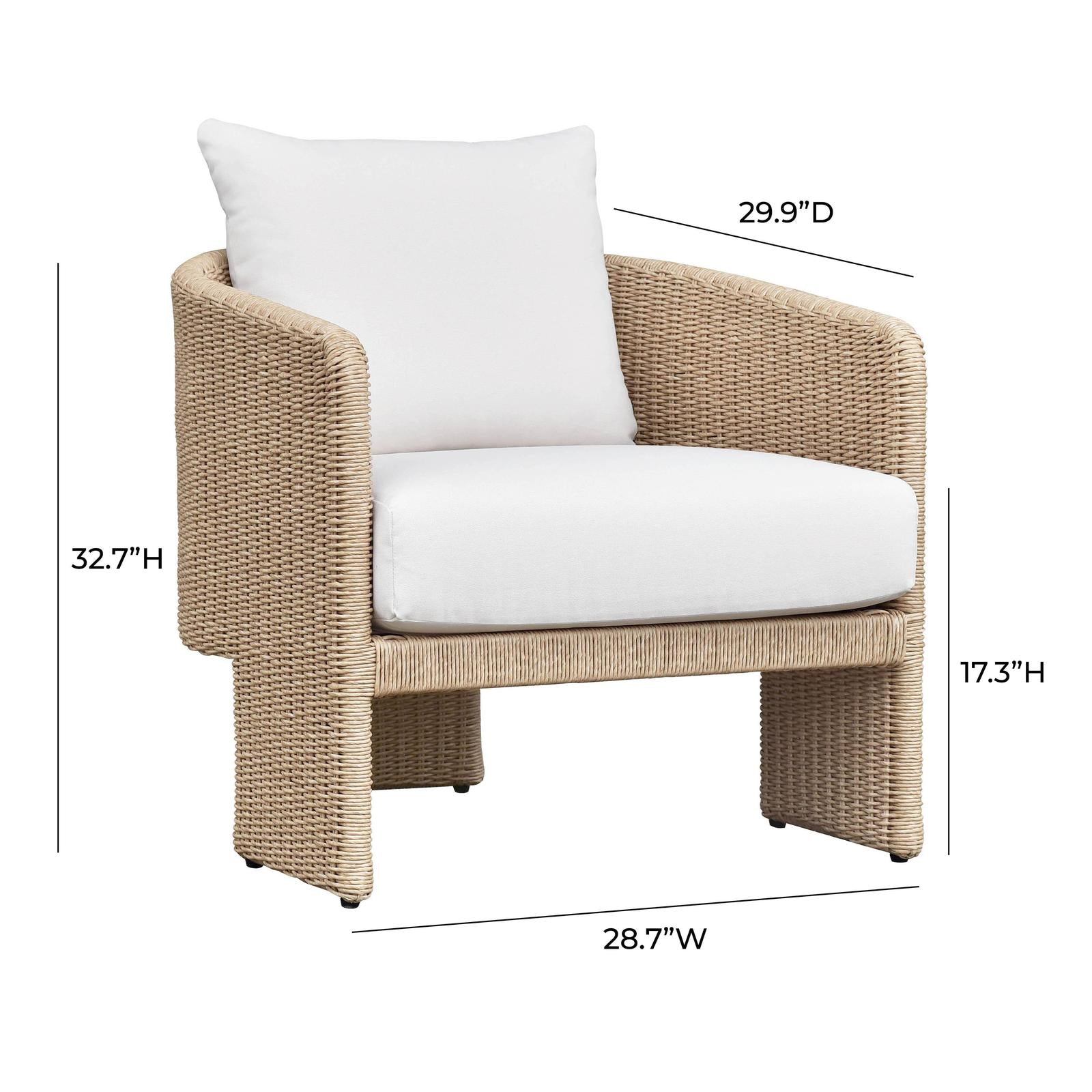 TOV Furniture Alexa Cream Outdoor Armchair