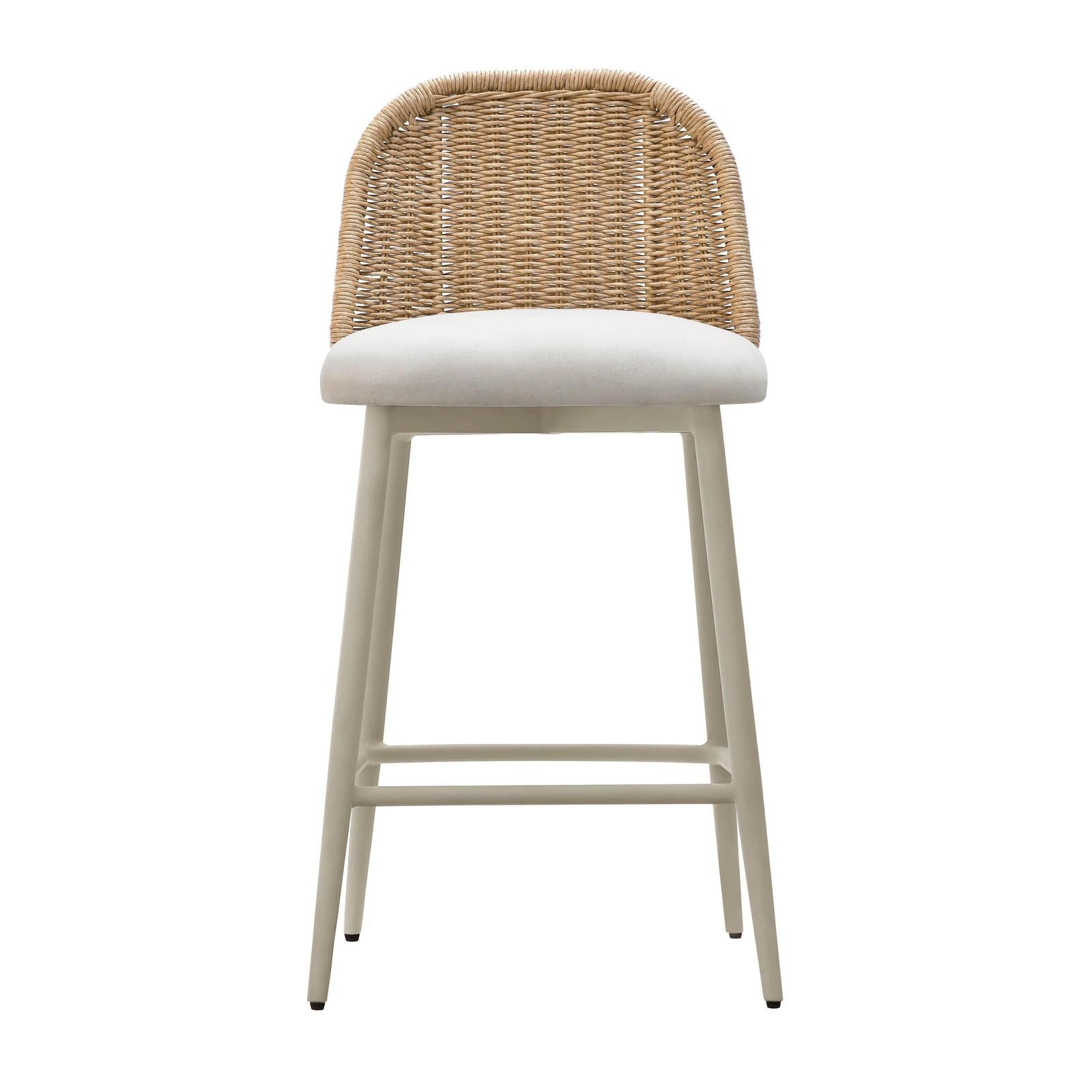 TOV Furniture Alexa Cream Outdoor Counter Stool