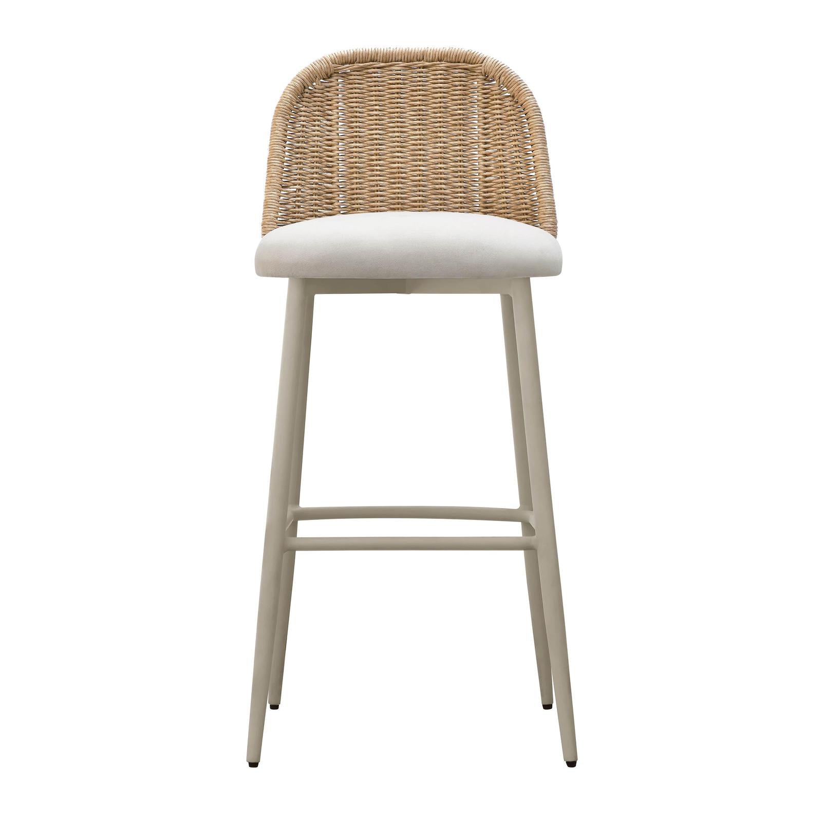TOV Furniture Alexa Cream Outdoor Barstool