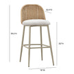 TOV Furniture Alexa Cream Outdoor Barstool