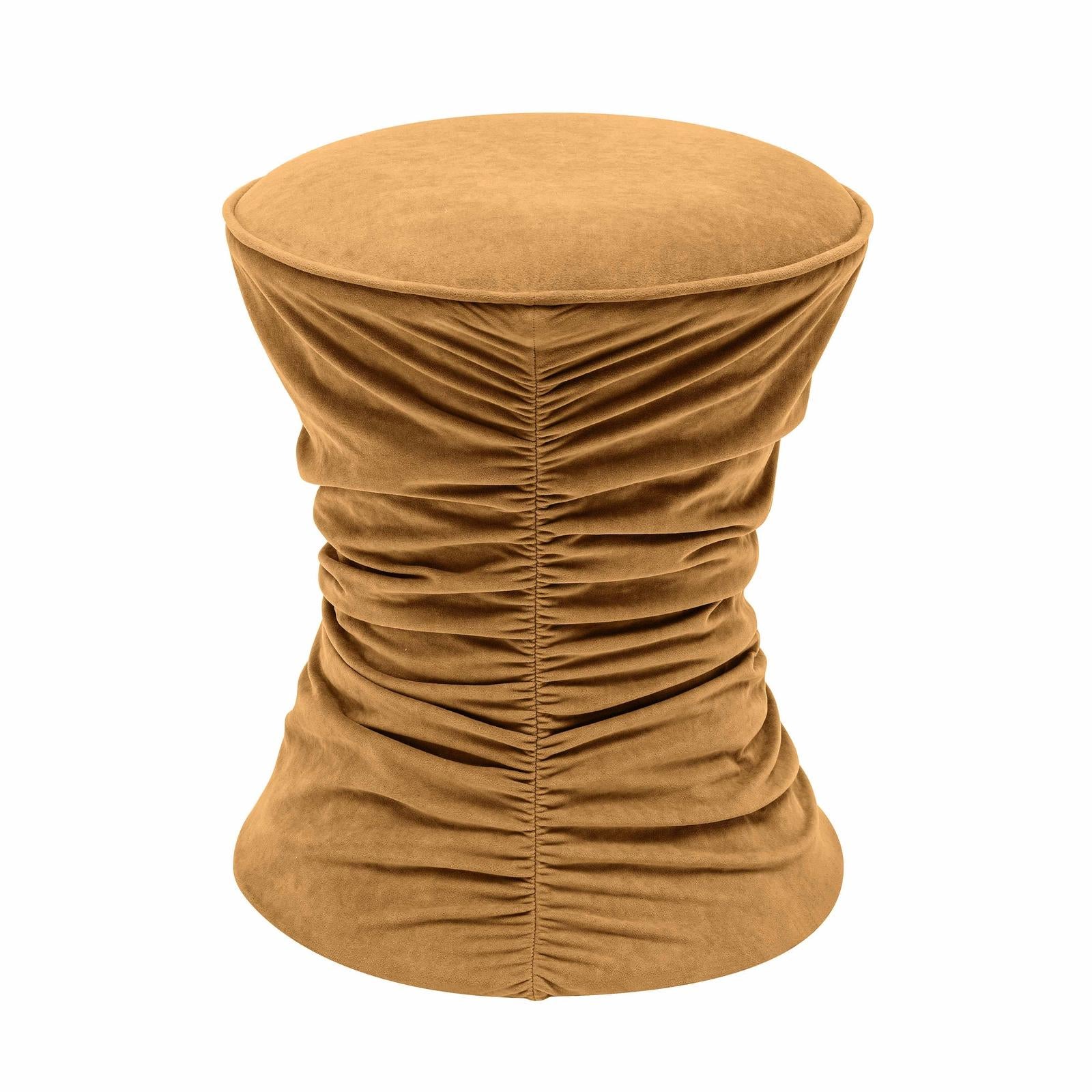 TOV Furniture Bounce Ruched Velvet Adjustable Ottoman