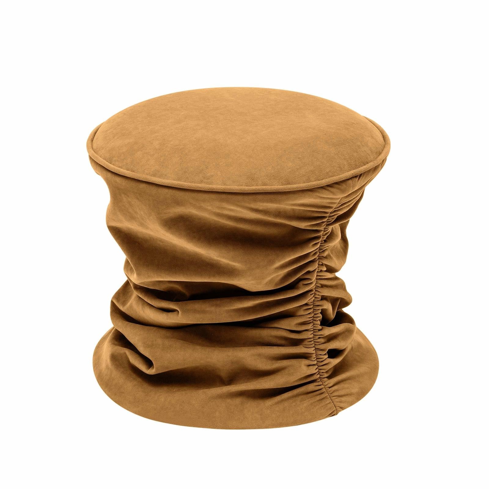 TOV Furniture Bounce Ruched Velvet Adjustable Ottoman