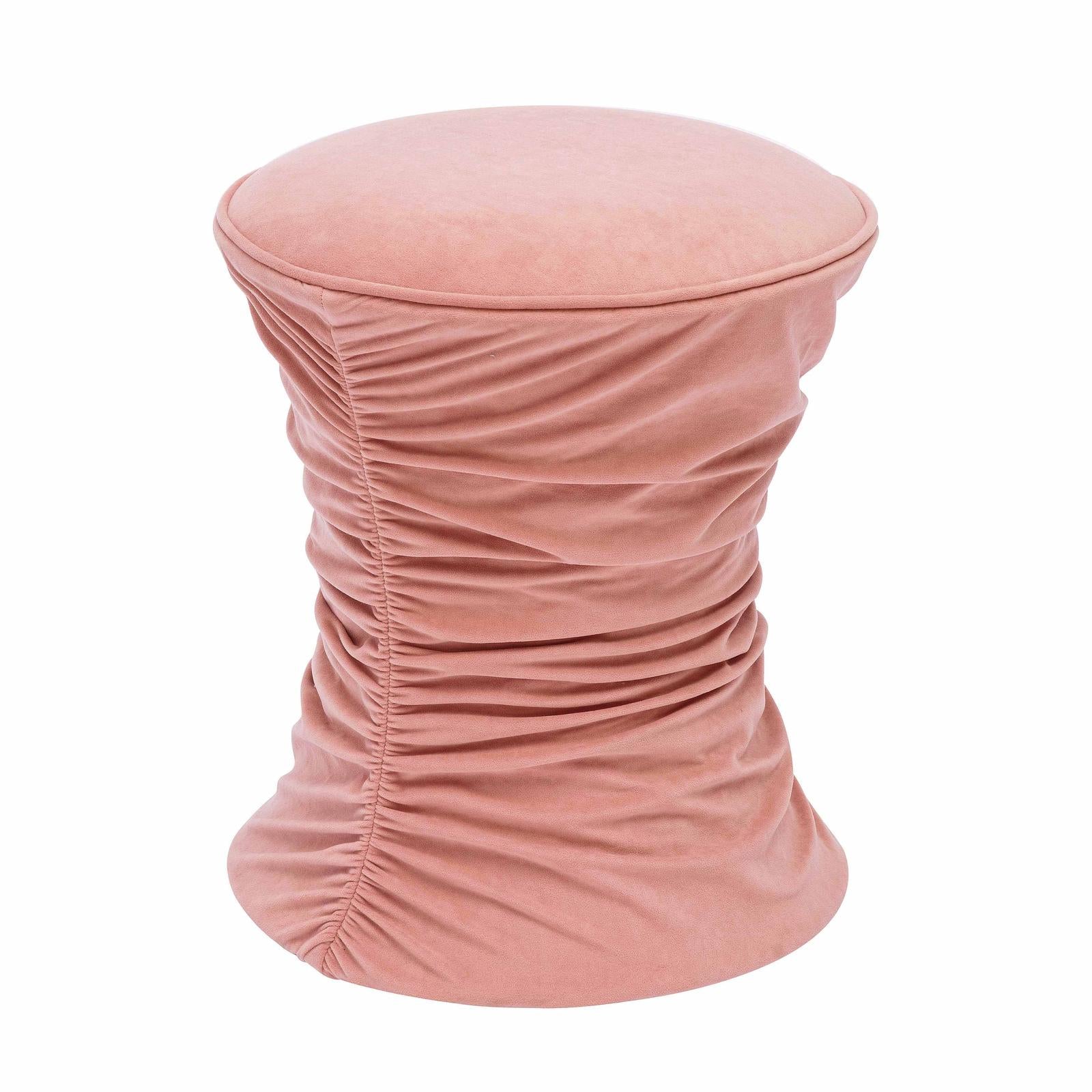 TOV Furniture Bounce Ruched Velvet Adjustable Ottoman