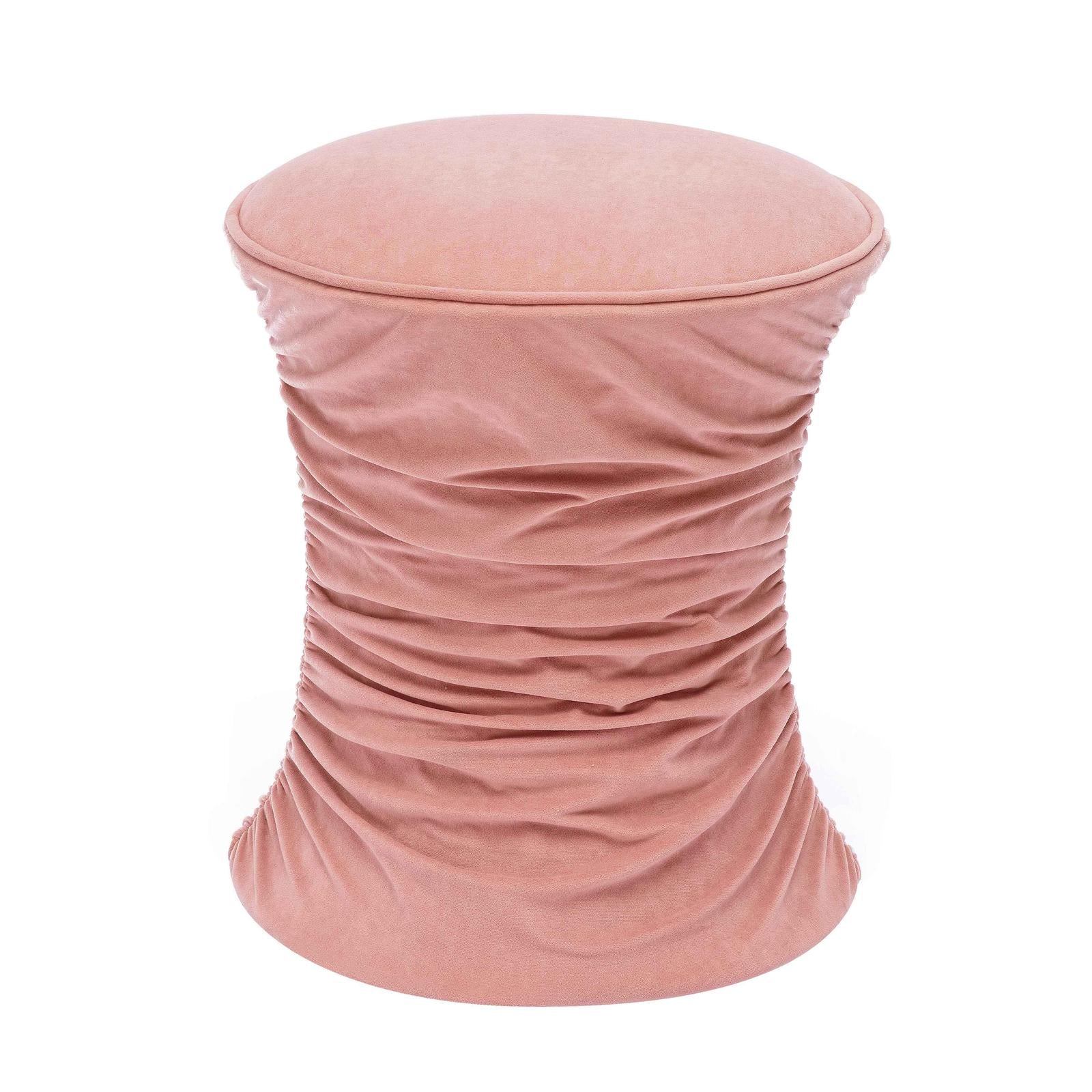 TOV Furniture Bounce Ruched Velvet Adjustable Ottoman