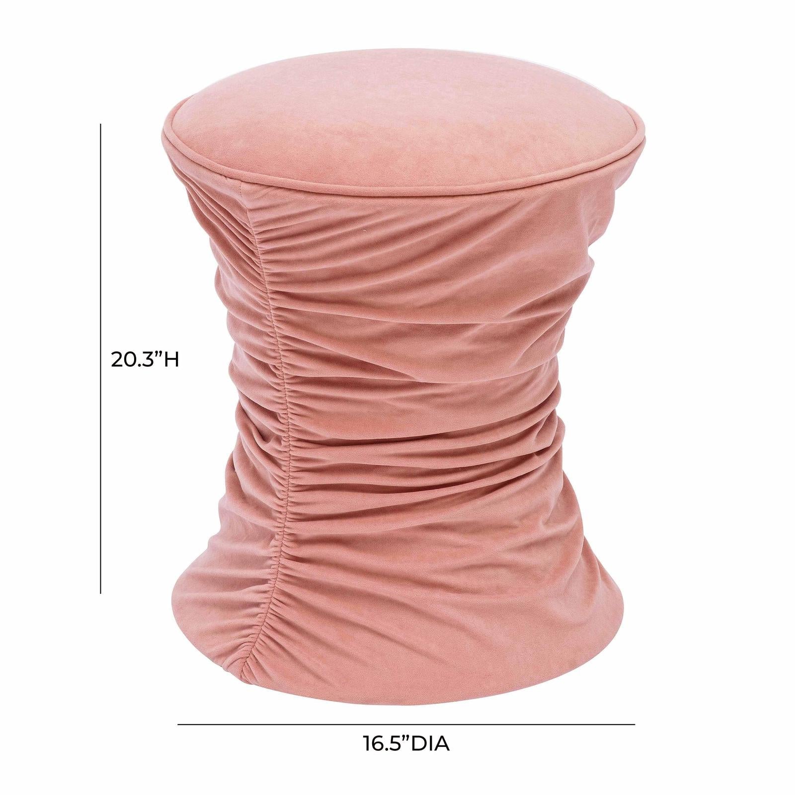 TOV Furniture Bounce Ruched Velvet Adjustable Ottoman