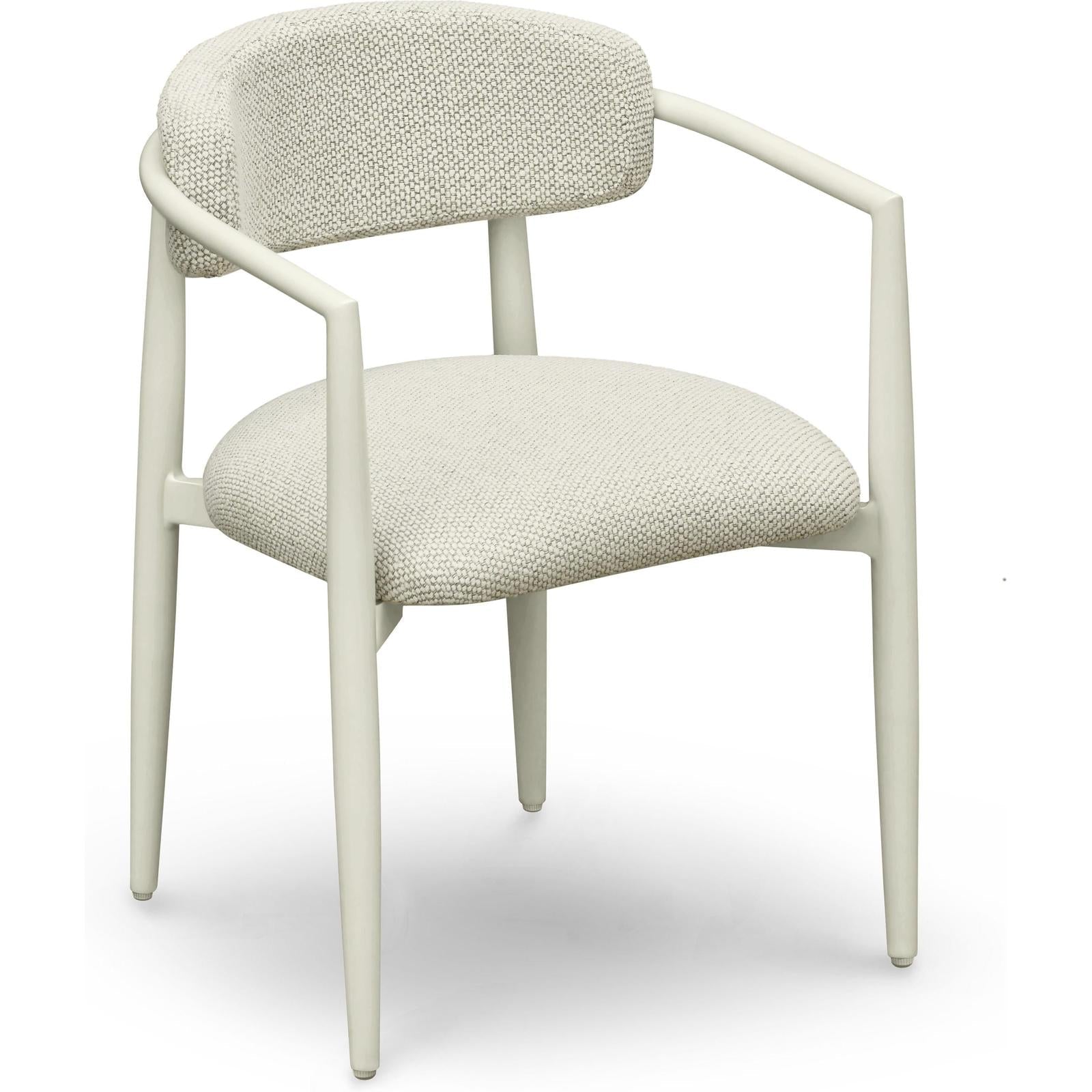 TOV Furniture Annika Textured Contract-Grade Fabric Outdoor Dining Arm Chair