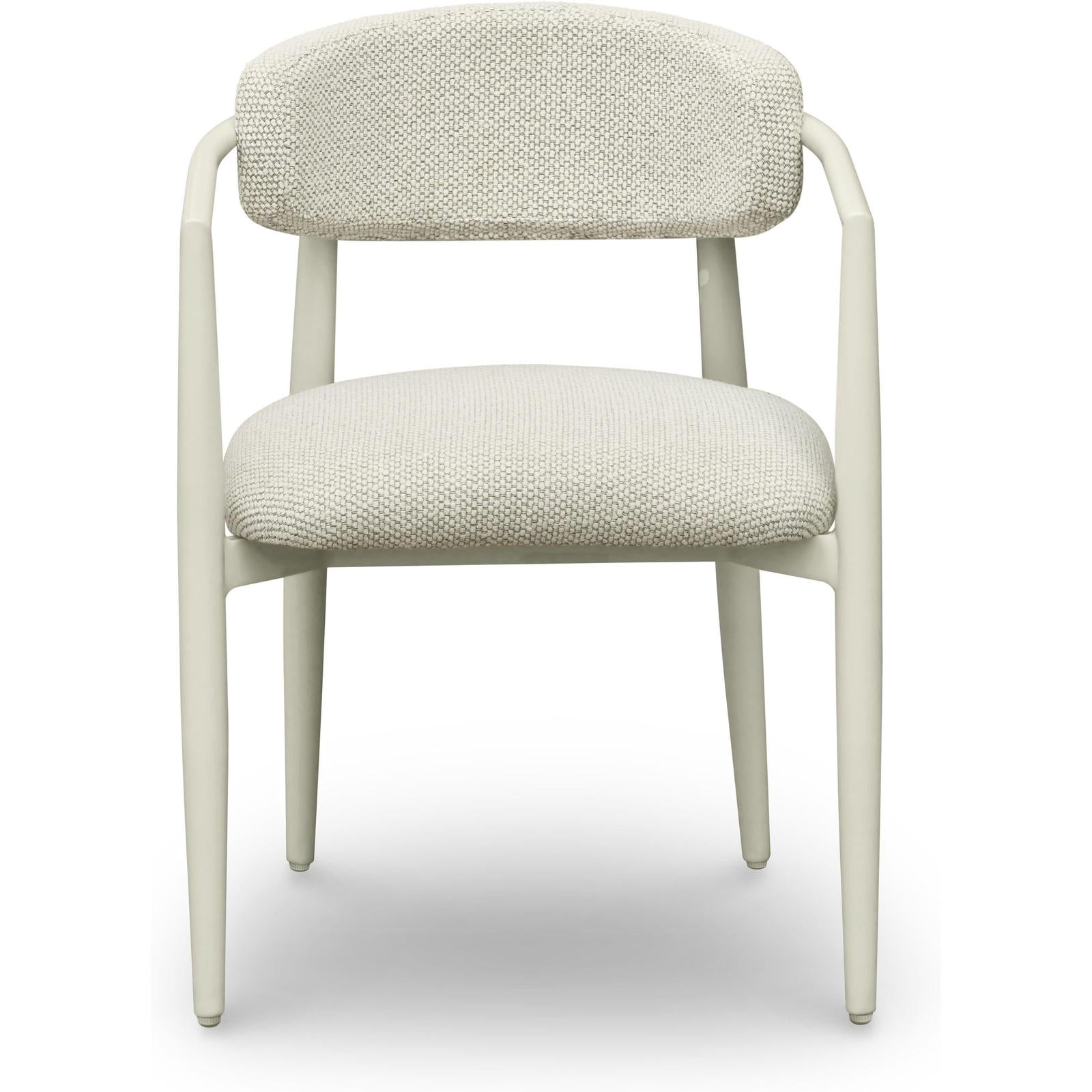 TOV Furniture Annika Textured Contract-Grade Fabric Outdoor Dining Arm Chair