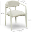 TOV Furniture Annika Textured Contract-Grade Fabric Outdoor Dining Arm Chair