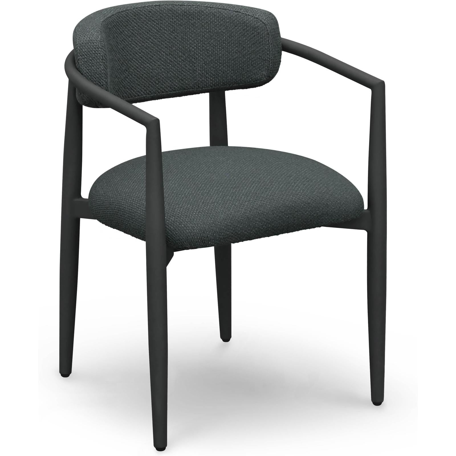TOV Furniture Annika Textured Contract-Grade Fabric Outdoor Dining Arm Chair