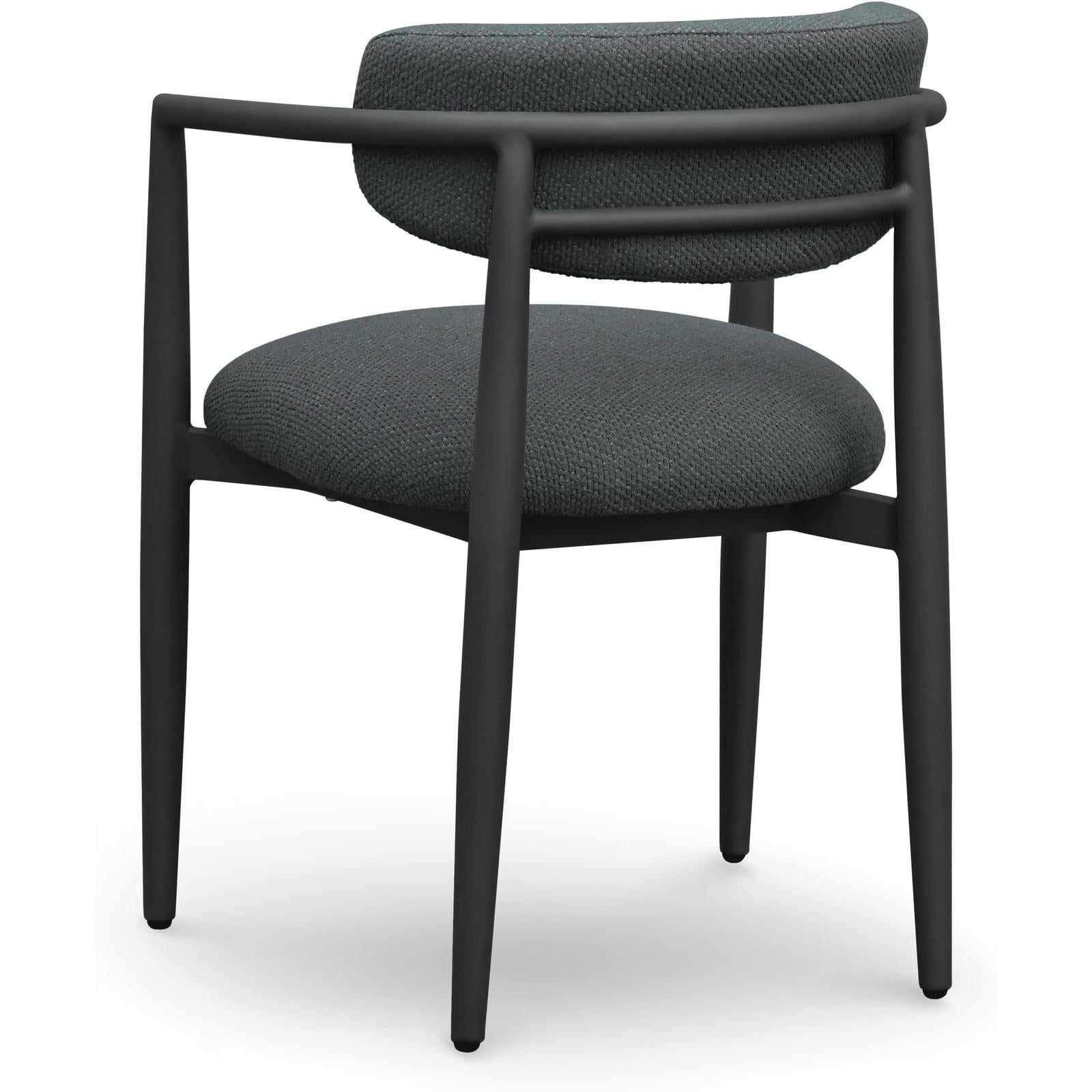 TOV Furniture Annika Textured Contract-Grade Fabric Outdoor Dining Arm Chair