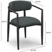 TOV Furniture Annika Textured Contract-Grade Fabric Outdoor Dining Arm Chair