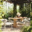 TOV Furniture Annika Textured Contract-Grade Fabric Outdoor Dining Arm Chair