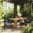 TOV Furniture Annika Textured Contract-Grade Fabric Outdoor Dining Arm Chair