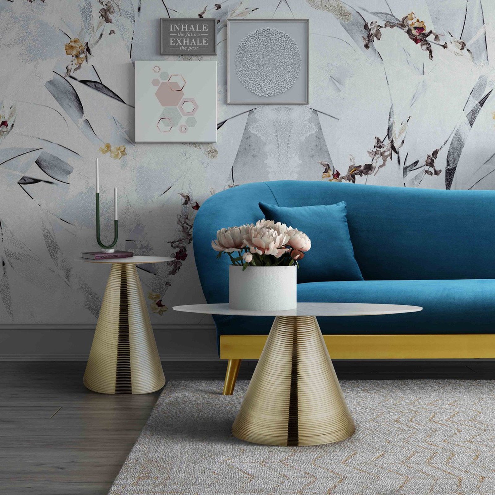TOV Furniture Tempo Marble Side Table