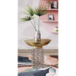 TOV Furniture Bubble Glass and Brass Side Table