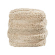 TOV Furniture Yorba Beige Cotton Pouf