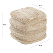 TOV Furniture Yorba Beige Cotton Pouf